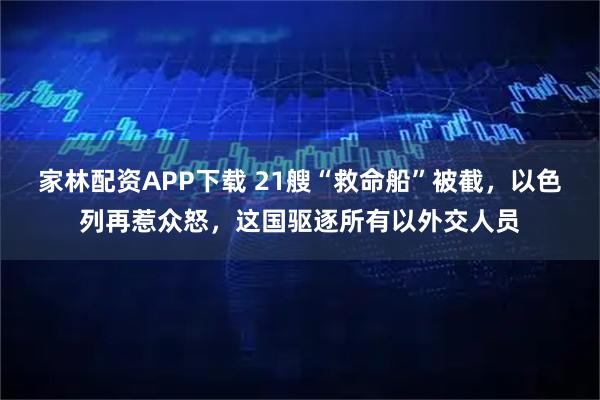 家林配资APP下载 21艘“救命船”被截，以色列再惹众怒，这国驱逐所有以外交人员
