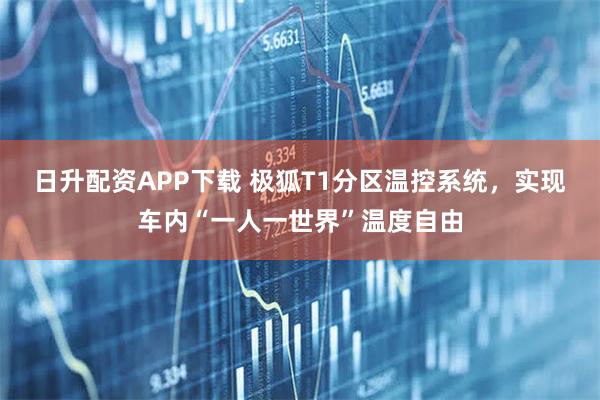 日升配资APP下载 极狐T1分区温控系统，实现车内“一人一世界”温度自由